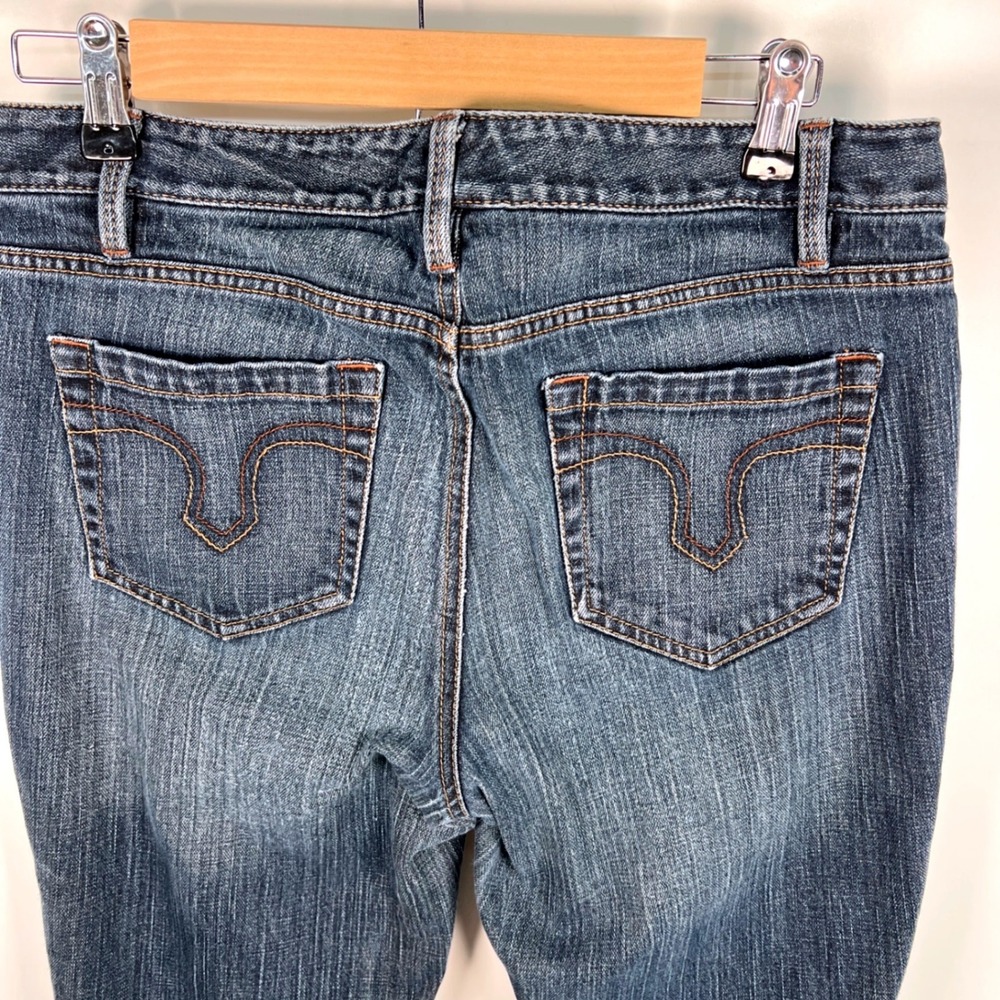 Loft Curvy Bootcut Jeans Womens 8P‎ Blue Medium Wash Denim Petite Stretch Pants - Picture 4 of 8